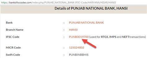 punjab national bank branch code.